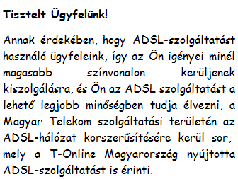 Matáv ügyfélszolgálati levél